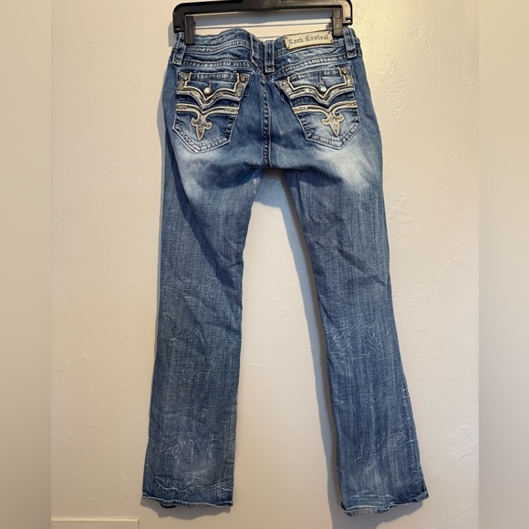Rock Revival Posey Easy Boot Stretch Jean Y2K Sequins Embroidered Size 28 - Picture 10 of 16